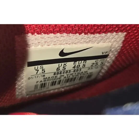 Air Force 1 High '07 LV8 Red Nike Air Used Sneakers Men's 7.5 US - Picture 8 of 13